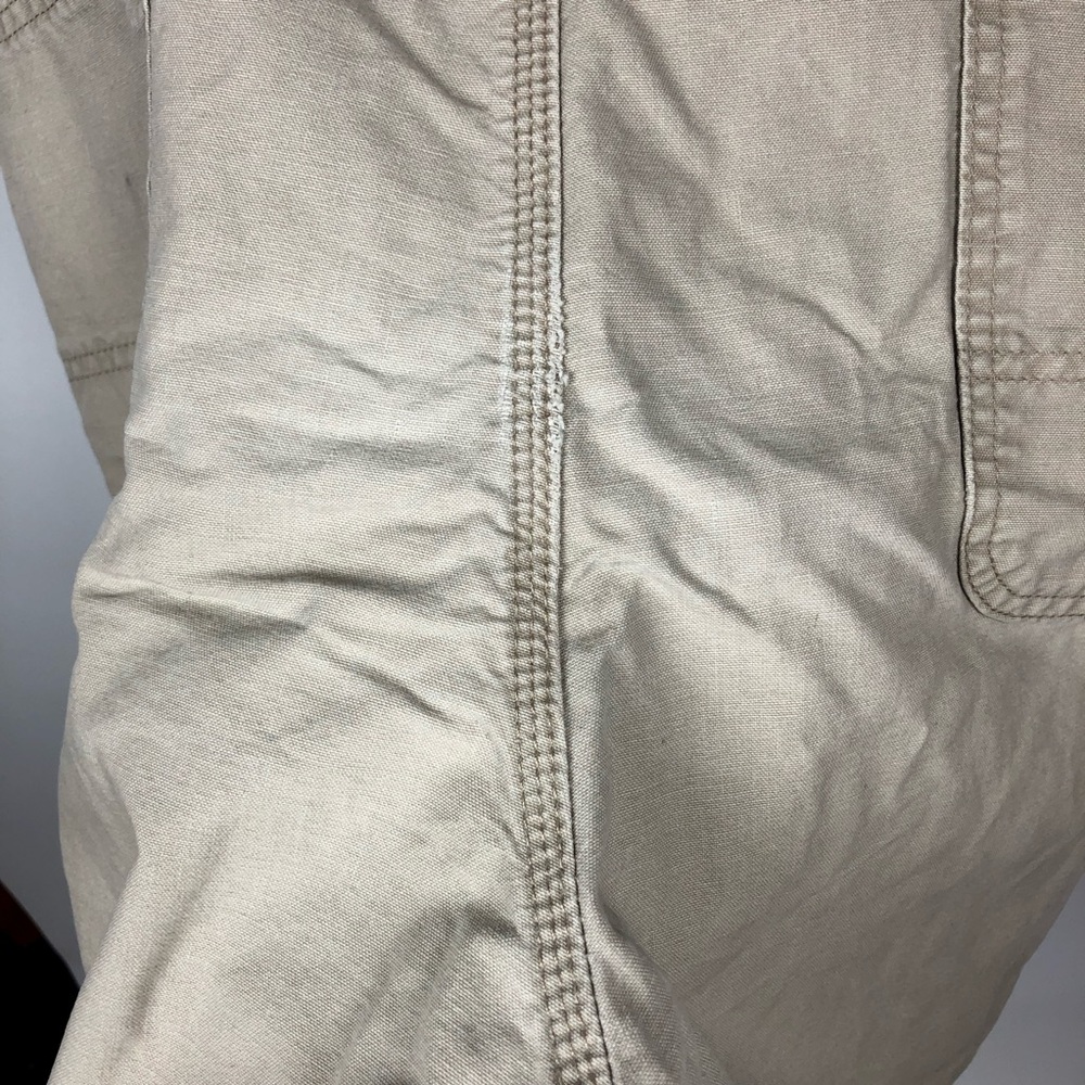 Carhartt Shorts Double Knee Carpenter Style 7” inseam Lt Tan VTG Mens Size 40 - Picture 13 of 16